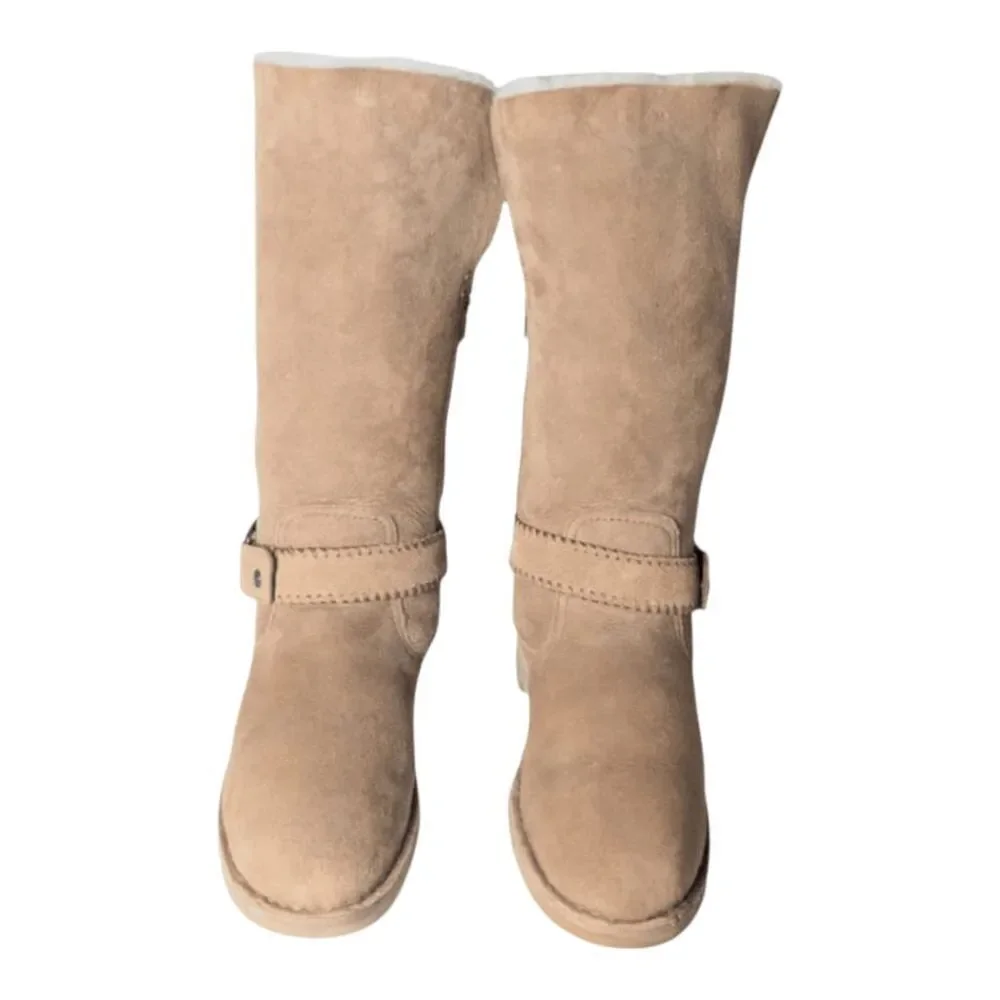 UGG Aveline Tall Waterproof Suede Shearling Lined Winter Boot Size 9.5